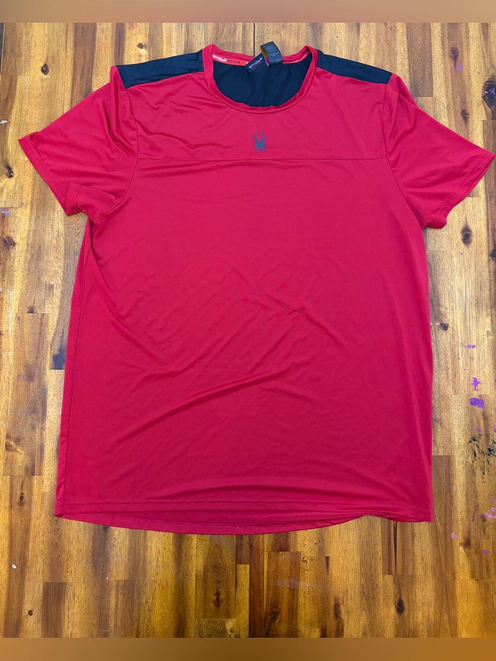 Spyder Men's Red Short-Sleeve Athletic Shirt size XXL
